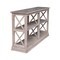 International Concepts Rectangle Hampton Sofa Server Table with Shelves, 60 W, 16 L, 34.5 in H, Wood, Washed Gray Taupe OT09-70SL - alternate 4
